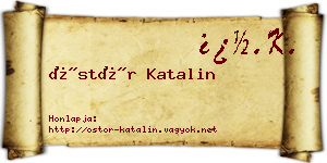 Östör Katalin névjegykártya