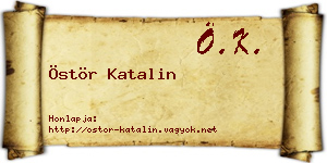 Östör Katalin névjegykártya