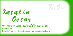 katalin ostor business card